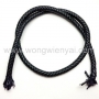 หูกระเป๋า หนังเปียกลม สีดำ 1 เมตร
