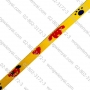 สายทอ ลายแฟนซีสีเหลือง 10 มิล สำหรับทำปลอกคอสัตว์เลี้ยงม้วนละ50ม