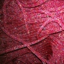 เชือกร่ม ดิ้นรุ้ง สีแดง(เลือดหมู) ถักกระเป๋า