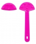 ด้ามพัด พลาสติก 5 นิ้ว สีชมพู บานเย็น