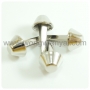 หมุดรองก้นกระเป๋า ทรงกรวย สีเงิน เส้นผ่านศูนย์กลาง 1.2 cm