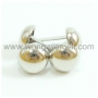 หมุดรองกระเป๋า สีเงิน ทรงกลม ขนาดเส้นผ่านศูนย์กลาง 1.2 cm